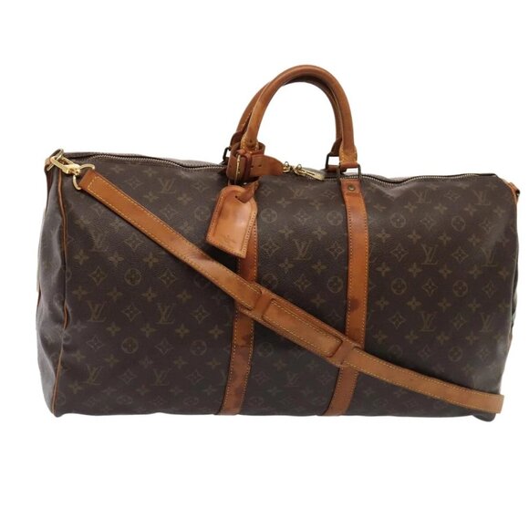 LOUIS VUITTON Monogram Keepall Bandouliere 55 Boston Bag M41414 LV Auth 88923 - Picture 1 of 16